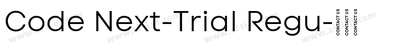 Code Next-Trial Regu字体转换
